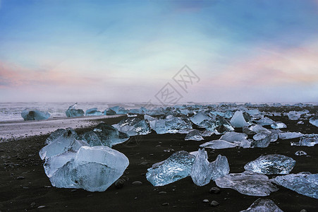 冰岛钻石沙滩高清图片