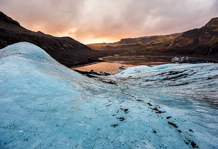冰岛冰川壮美冰舌高清图片