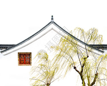 一家人出行海报中国风的江南诗意建筑背景