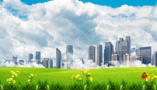 阳光大草坪绿色城市设计图片