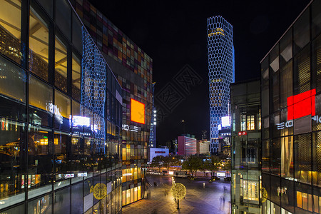 逛逛三里屯夜色背景图片