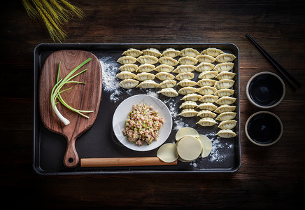 水饺海鲜水饺高清图片