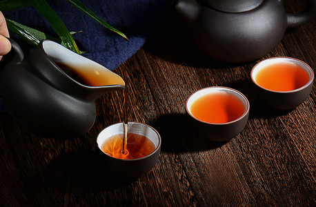 喝茶下午茶陶瓷罐高清图片