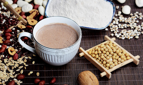 红豆薏米五谷杂粮营养粉背景
