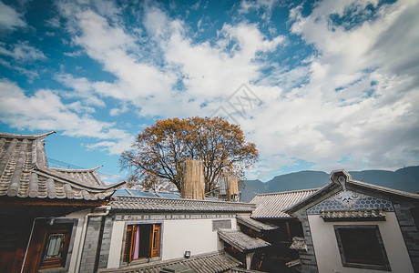 沙溪石桥云南大理白族民居背景