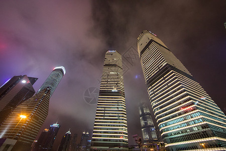 夜上海建筑背景图片