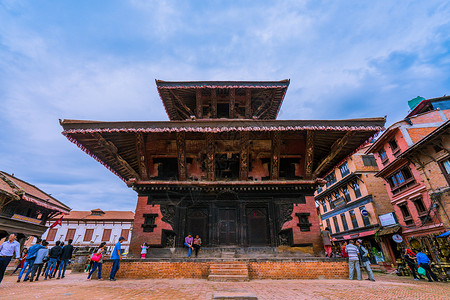 尼泊尔加德满都寺庙旅游高清图片素材