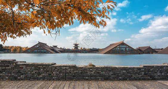 创意建筑设计上海广富林文化遗址背景