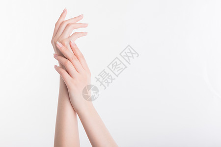手的动作美容形体手部护肤动作特写背景