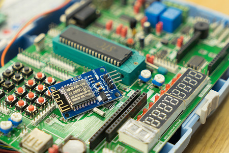 工业印刷电路板电子元件背景