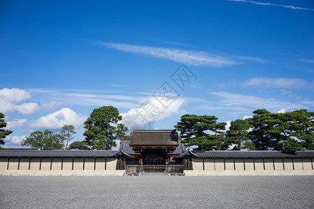 皇家庭院日本京都御所背景