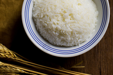 饭勺米饭背景