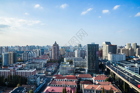 上海城市风景背景