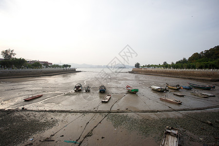厦门海滩渔船图片