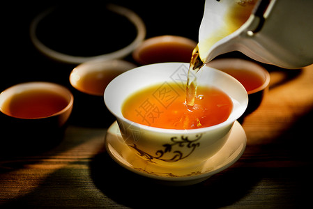 红茶普洱茶茶汤高清图片