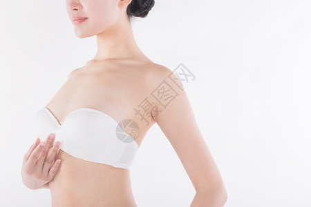 女性护肤身体乳美容形体胸部背景