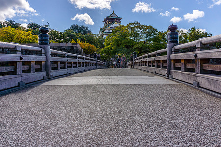 日本大阪城天守阁背景图片