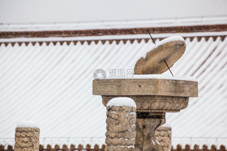 北京故宫雪景图片