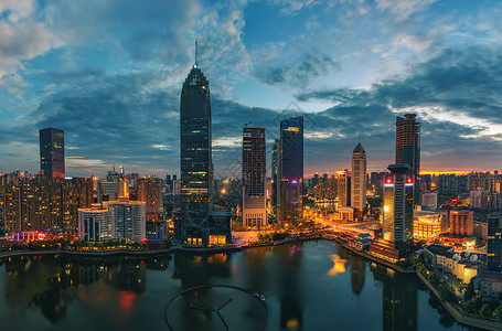 银行发展大会宣传展板武汉城市风光背景