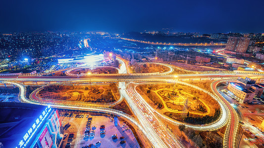 大连夜色都市血脉背景