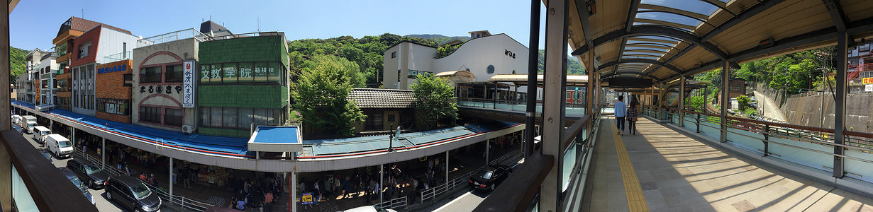 日本箱根的街景全景背景图片