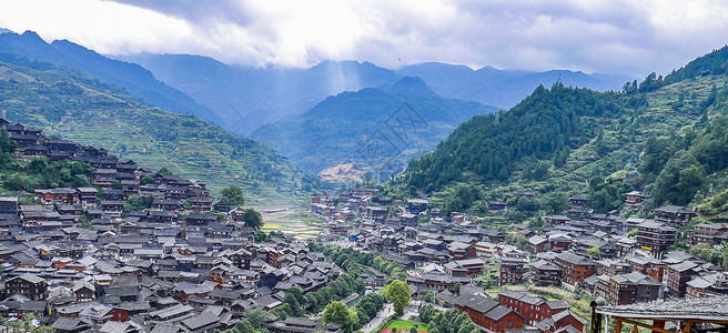 小香风西江苗寨背景