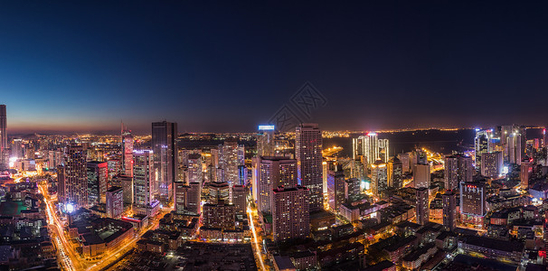 迎宾区背景大连东港夜景背景