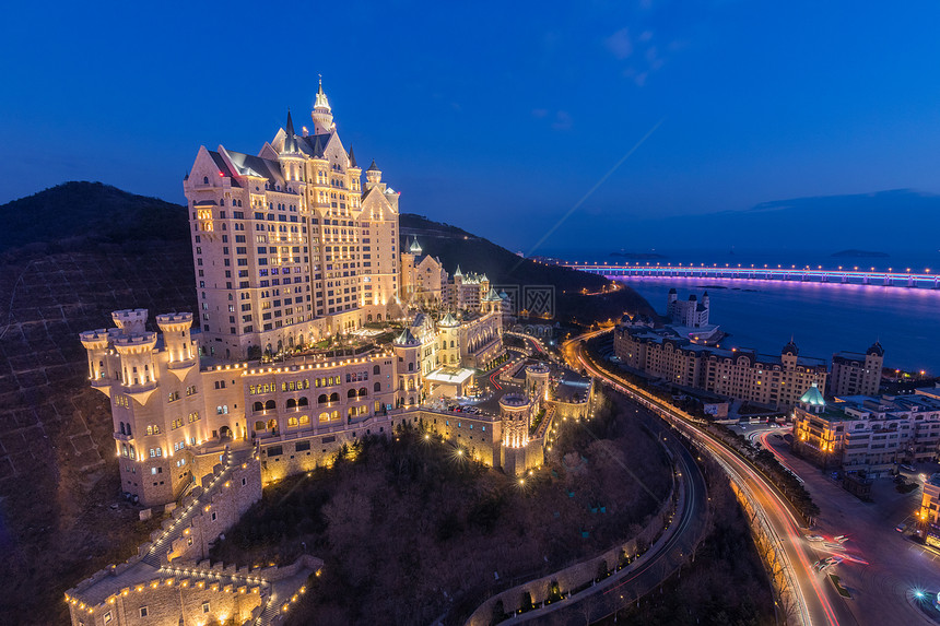 大连城堡酒店夜景图片