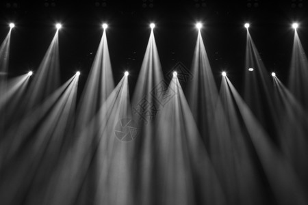 黑白问号元素舞台的灯光背景