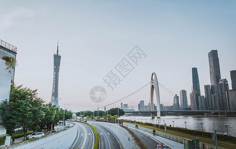 广州高清素材广州城市街道建筑背景