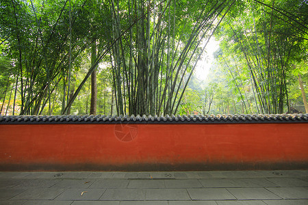 新中式围墙中国风红色围墙背景