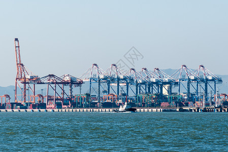 集装箱港口码头背景图片