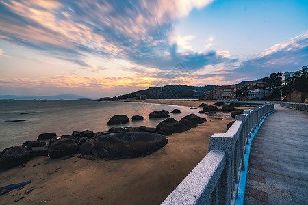 厦门度假村海边酒店的黄昏背景