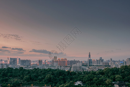 江景写字楼俯瞰城市夜景背景