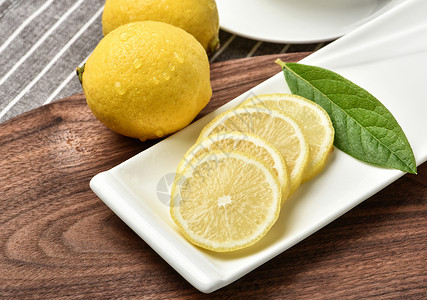 柠檬片新鲜工益高清图片