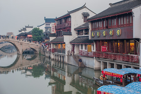 上海七宝古镇背景图片