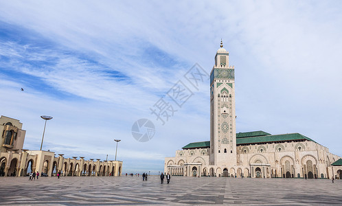 摩洛哥旅游哈桑二世清真寺背景