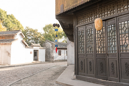 上海车墩影视基地街道环境背景图片