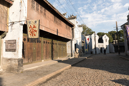 上海车墩影视基地街道环境高清图片