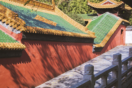 南京旅游景点里的古建筑背景图片