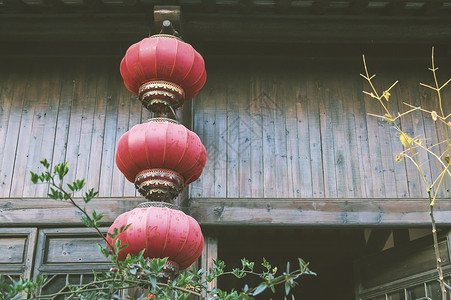 中国风的灯笼装饰背景图片