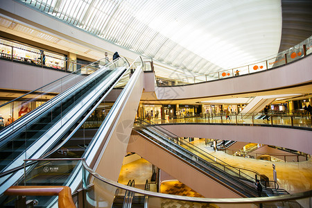 购物中心中庭商场内部环境背景