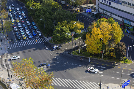 城市道路城市道路俯视高清图片