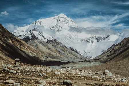 西藏旅游景点珠穆朗玛峰背景
