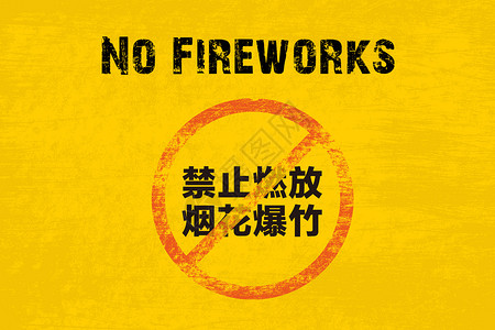 安全生产标语禁止燃放烟花鞭炮设计图片
