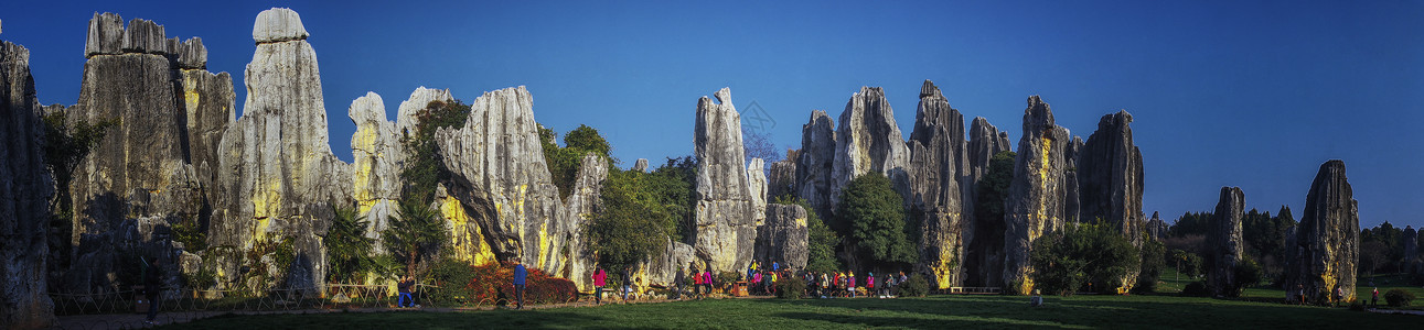 全貌石林石头全景背景