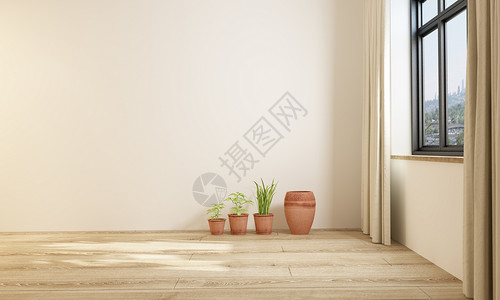 韩风现代简洁风家居陈列室内设计效果图背景