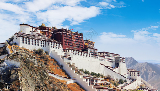 西藏拉萨布达拉宫冬日布达拉宫背景