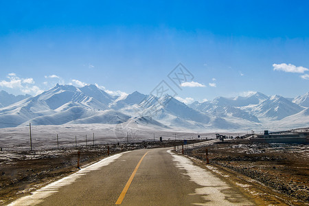 雪山沙漠新疆塔什库尔干红其拉甫口岸喀喇昆仑公路背景
