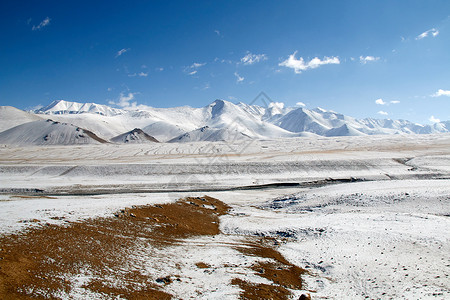 最高山脉新疆塔什库尔干红其拉甫口岸喀喇昆仑公路背景